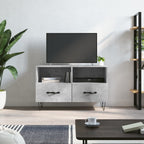 Meuble TV Marron Foncé et Noir - 80 cm-Mon Meuble TV-Gris béton-13