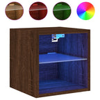 Meuble TV Marron LED Effet Chêne - 2 Pièces-Mon Meuble TV-30 cm-30 cm-1-7