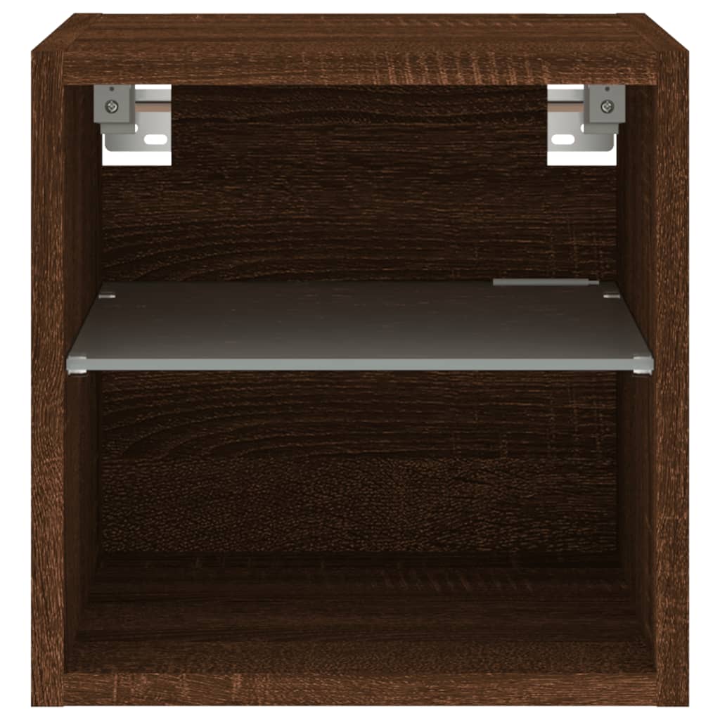 Meuble TV Marron LED Effet Chêne - 2 Pièces-Mon Meuble TV-30 cm-30 cm-1-9