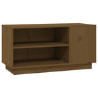 Meuble TV Marron Miel en Pin Massif - 80 cm-Mon Meuble TV-marron miel-1-2