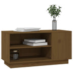Meuble TV Marron Miel en Pin Massif - 80 cm-Mon Meuble TV-marron miel-1-4