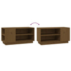 Meuble TV Marron Miel en Pin Massif - 80 cm-Mon Meuble TV-marron miel-1-7