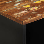 Meuble TV Marron Noir en Bois de Récupération - 80 cm-Mon Meuble TV-Marron clair-1-10