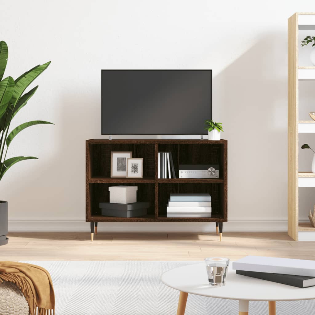 Meuble TV Marron Noyer et Métal - 69,5 cm-Mon Meuble TV-Chêne marron-1-1