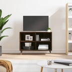 Meuble TV Marron Noyer et Métal - 69,5 cm-Mon Meuble TV-Chêne marron-1-1