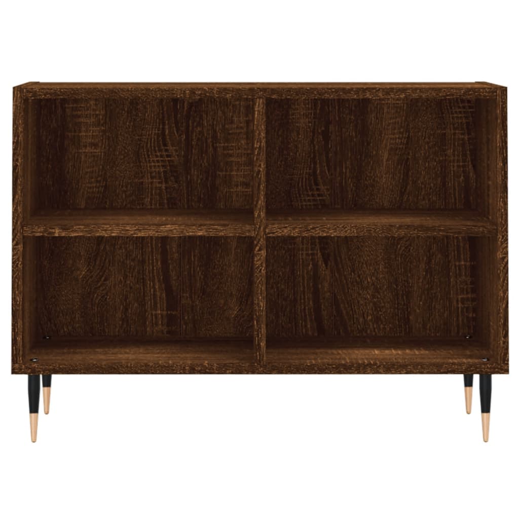 Meuble TV Marron Noyer et Métal - 69,5 cm-Mon Meuble TV-Gris béton-1-4