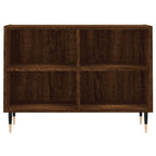 Meuble TV Marron Noyer et Métal - 69,5 cm-Mon Meuble TV-Gris béton-1-4