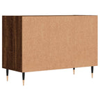 Meuble TV Marron Noyer et Métal - 69,5 cm-Mon Meuble TV-Gris béton-1-6