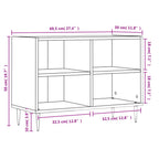 Meuble TV Marron Noyer et Métal - 69,5 cm-Mon Meuble TV-Gris béton-1-9