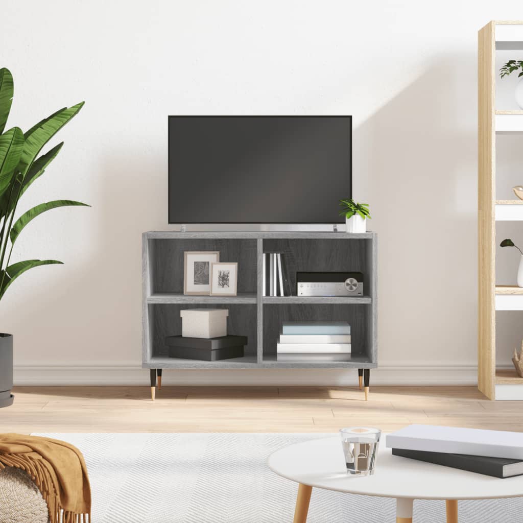 Meuble TV Marron Noyer et Métal - 69,5 cm-Mon Meuble TV-Sonoma gris-1-11