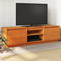 Meuble TV Marron Vintage en Pin Massif - 140 cm-Mon Meuble TV-Marron cire-1-1