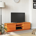 Meuble TV Marron Vintage en Pin Massif - 140 cm-Mon Meuble TV-Noir-1-3
