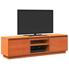 Meuble TV Marron Vintage en Pin Massif - 140 cm-Mon Meuble TV-Noir-1-4