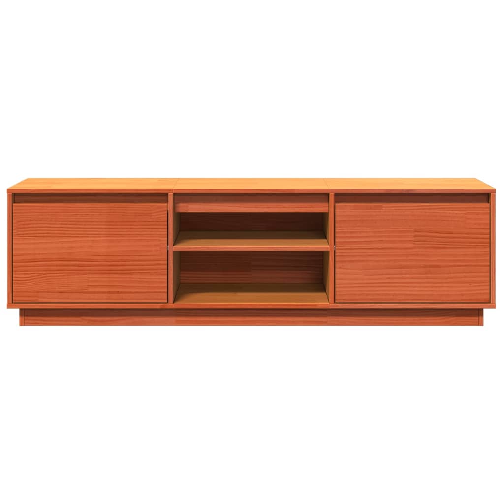 Meuble TV Marron Vintage en Pin Massif - 140 cm-Mon Meuble TV-Noir-1-6