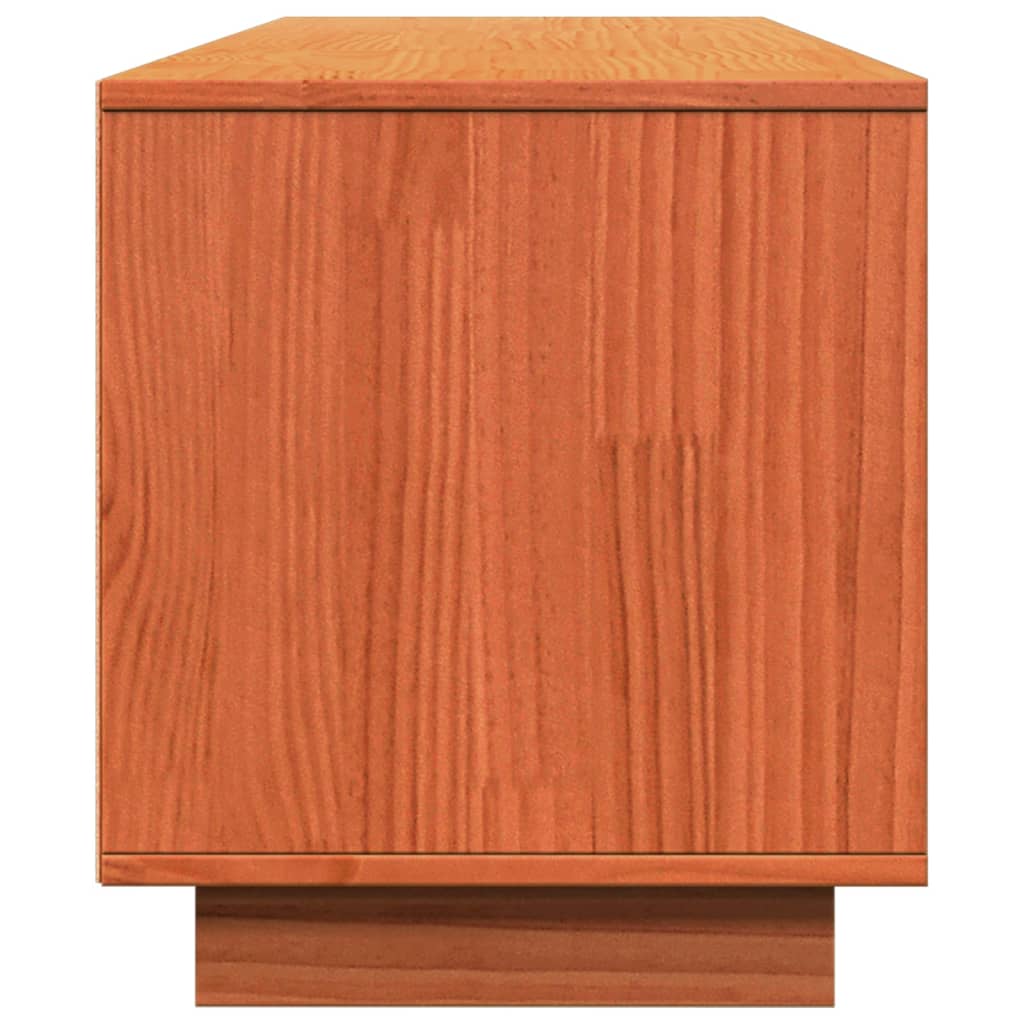 Meuble TV Marron Vintage en Pin Massif - 140 cm-Mon Meuble TV-Noir-1-7