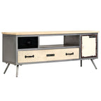 Meuble TV Métal Industriel en Manguier Massif - 120 cm-Mon Meuble TV-1