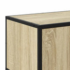 Meuble TV Métal Noir Industriel et Effet Chêne - 80 cm-Mon Meuble TV-Chêne sonoma-8
