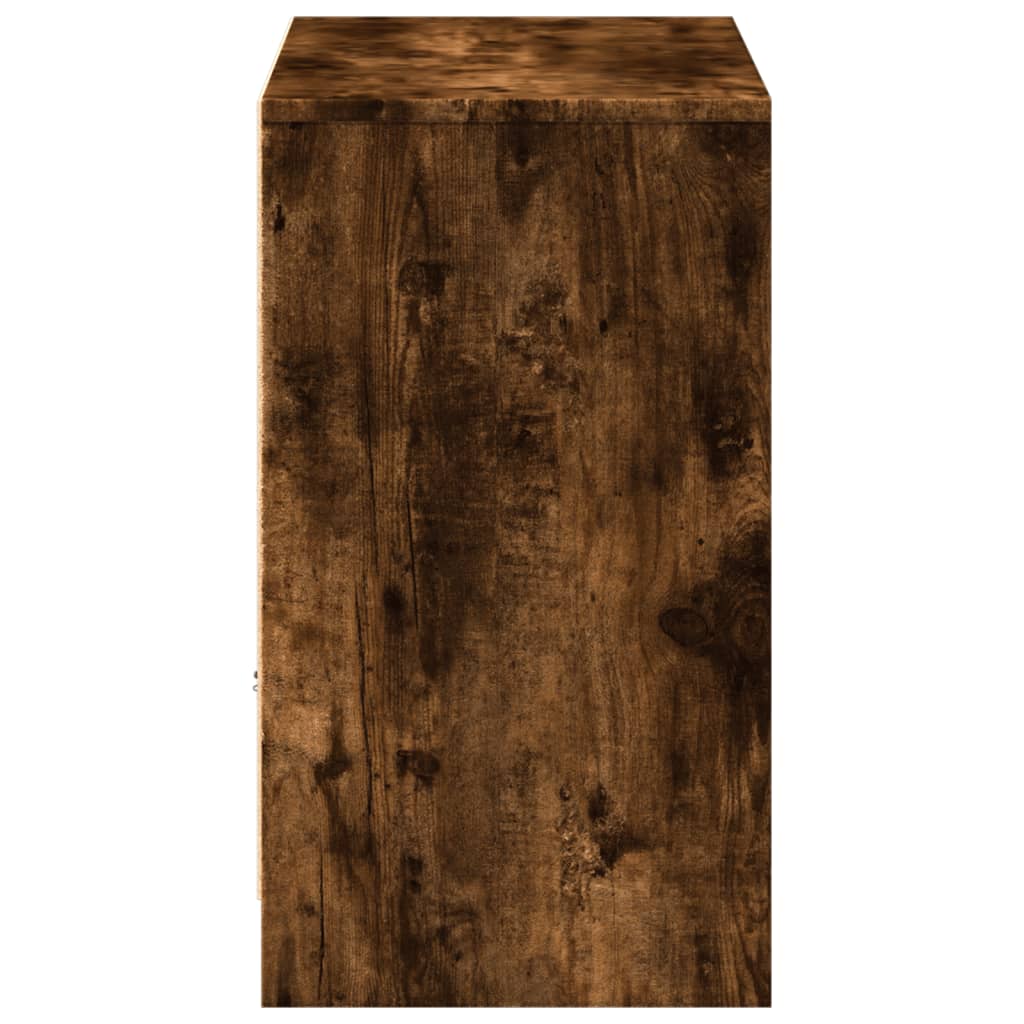 Meuble TV Moderne avec LED Effet Chêne Fumé - 91 cm-Mon Meuble TV-Chêne sonoma-1-7