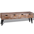 Meuble TV Moderne avec Rangement en Teck Recyclé - 120 cm-Mon Meuble TV-1