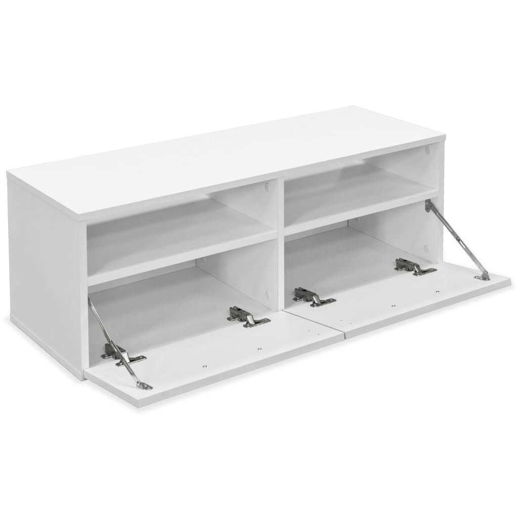 Meuble TV Moderne Blanc Mat - 95 cm-Mon Meuble TV-Blanc-1-3