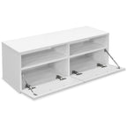 Meuble TV Moderne Blanc Mat - 95 cm-Mon Meuble TV-Blanc-1-3
