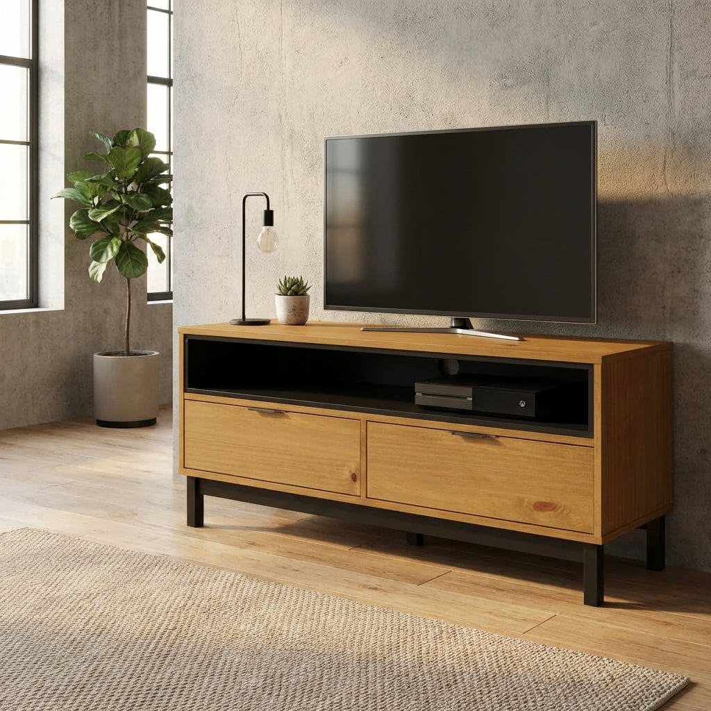 meuble-tv-moderne-bois-et-noir-en-pin-massif-110-cm-decor