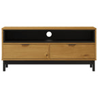 Meuble TV Moderne Bois et Noir en Pin Massif - 110 cm-Mon Meuble TV-5