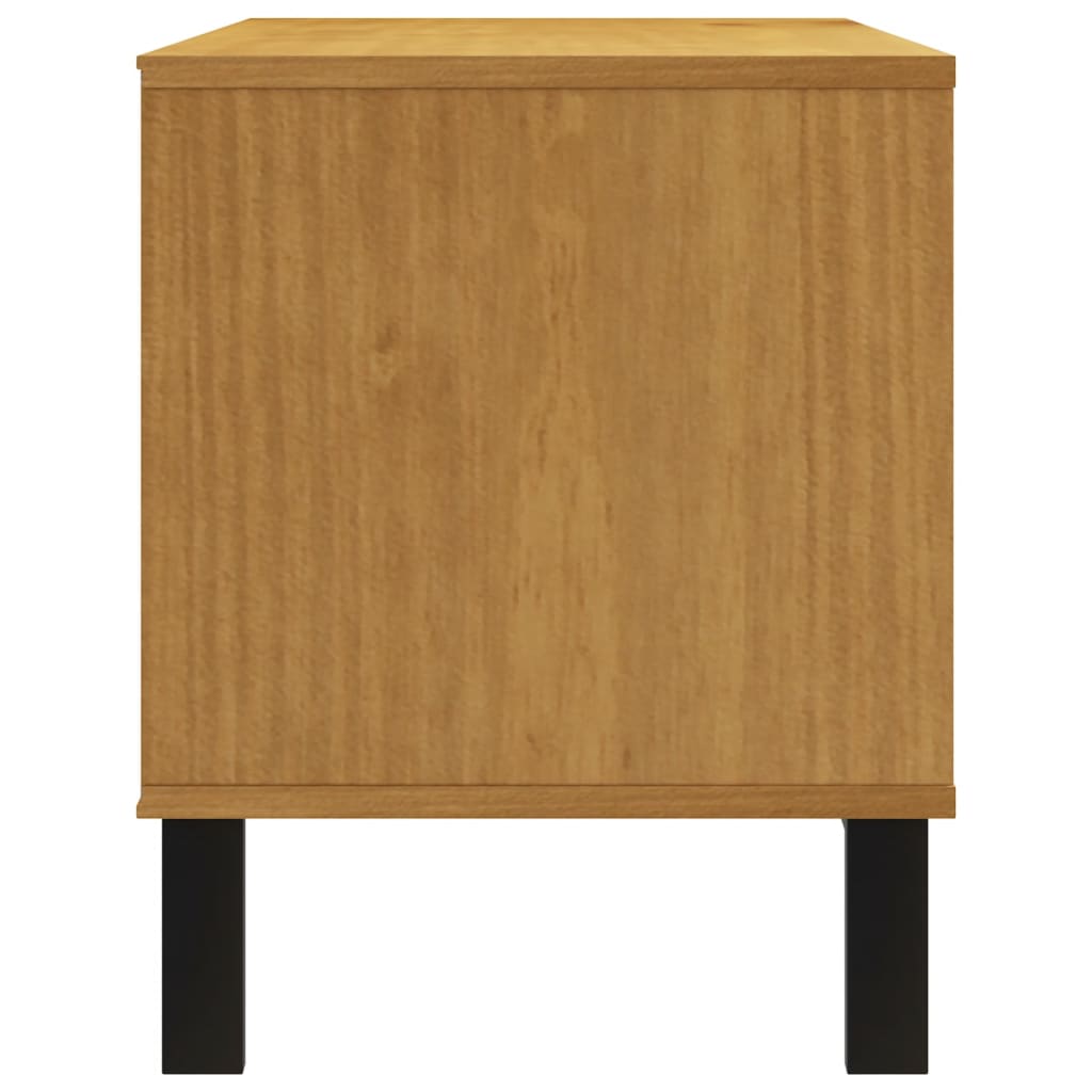 Meuble TV Moderne Bois et Noir en Pin Massif - 110 cm-Mon Meuble TV-6