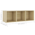 Meuble TV Moderne Design Effet Chêne Sonoma - 3 Pièces-Mon Meuble TV-Chêne sonoma-10