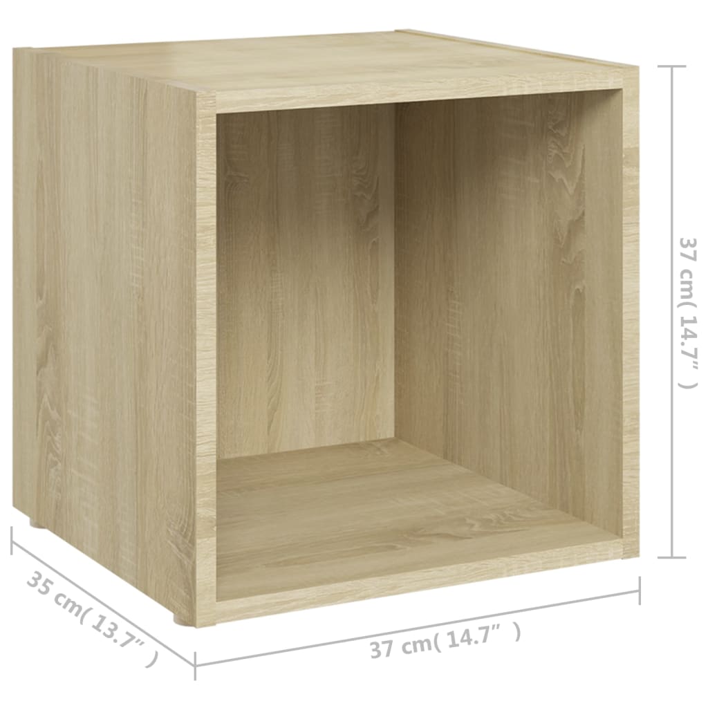 Meuble TV Moderne Design Effet Chêne Sonoma - 3 Pièces-Mon Meuble TV-Chêne sonoma-12