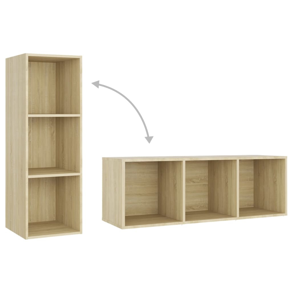 Meuble TV Moderne Design Effet Chêne Sonoma - 3 Pièces-Mon Meuble TV-Chêne sonoma-5