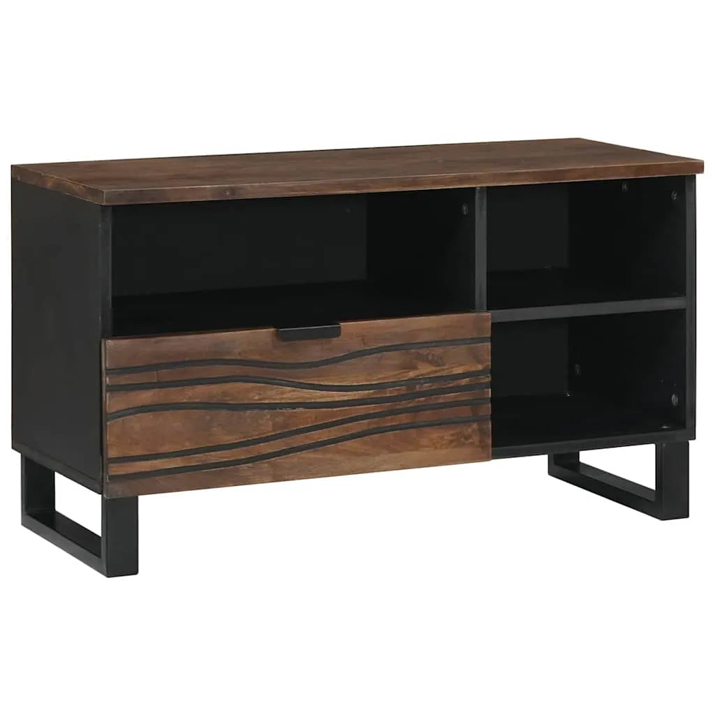 Meuble TV Moderne Effet Bois Noyer - 80 cm-Mon Meuble TV-Noyer-1