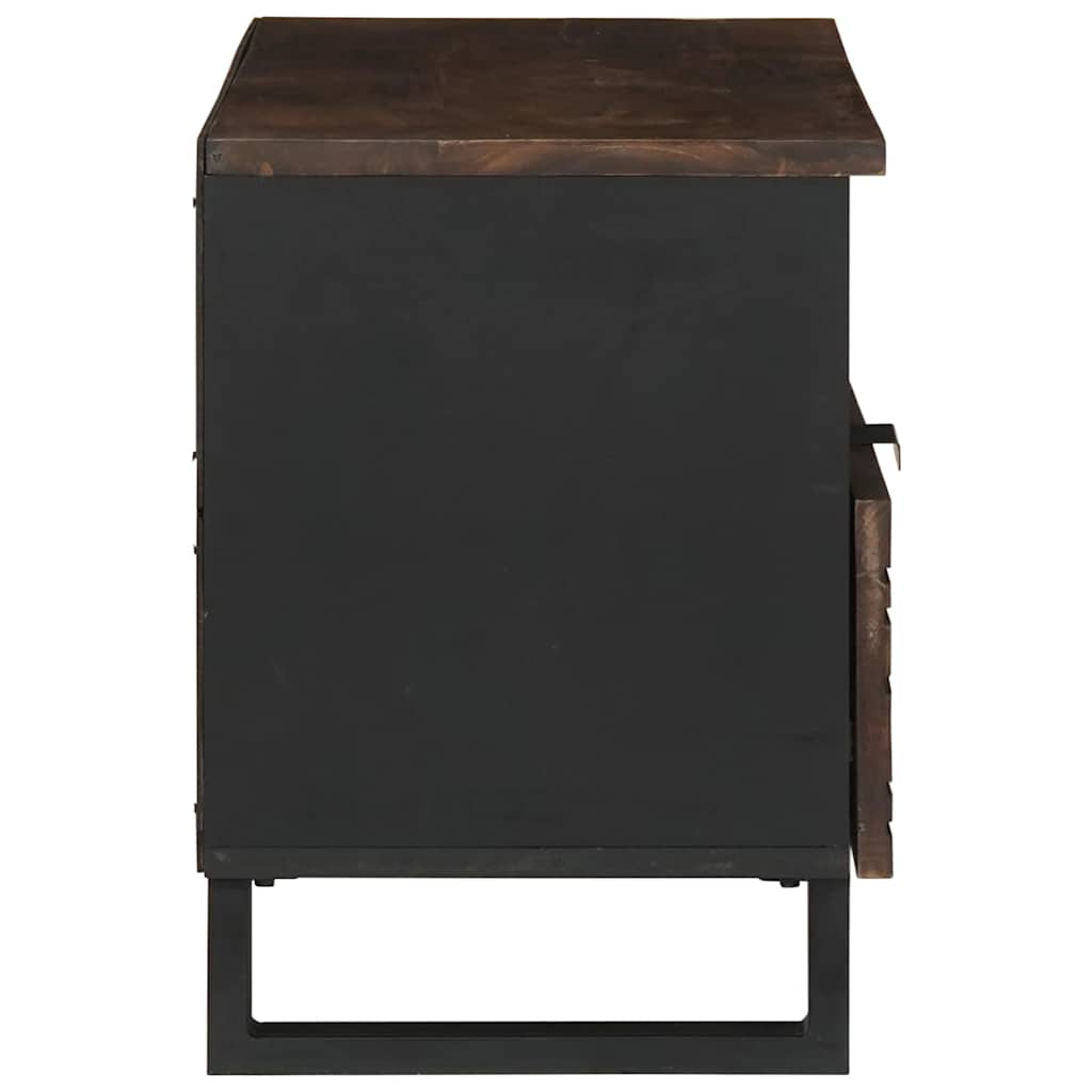Meuble TV Moderne Effet Bois Noyer - 80 cm-Mon Meuble TV-Noyer-3