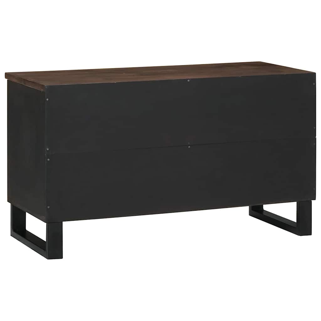 Meuble TV Moderne Effet Bois Noyer - 80 cm-Mon Meuble TV-Noyer-4