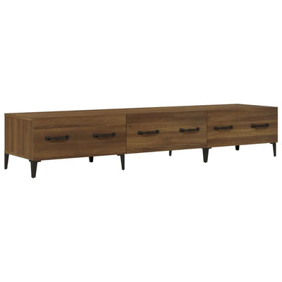 Meuble TV Moderne Effet Chêne Marron - 150 cm