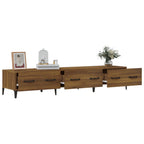 Meuble TV Moderne Effet Chêne Marron - 150 cm-Mon Meuble TV-Gris béton-1-5