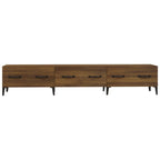 Meuble TV Moderne Effet Chêne Marron - 150 cm-Mon Meuble TV-Gris béton-1-7