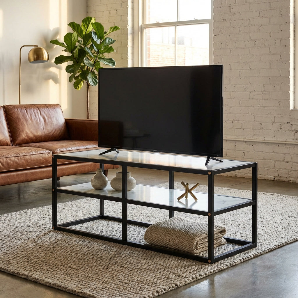 meuble-tv-moderne-effet-marbre-et-metal-noir-100-cm-decor