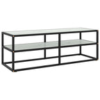 Meuble TV Moderne Effet Marbre et Métal Noir - 100 cm-Mon Meuble TV-Blanc-120 cm-8