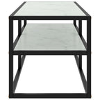 Meuble TV Moderne Effet Marbre et Métal Noir - 100 cm-Mon Meuble TV-marbre et noir-100 cm-3