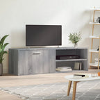 Meuble TV Moderne Effet Vieux Bois - 120 cm-Mon Meuble TV-Sonoma gris-12