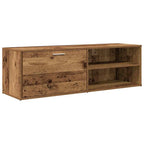 Meuble TV Moderne Effet Vieux Bois - 120 cm-Mon Meuble TV-Vieux bois-1