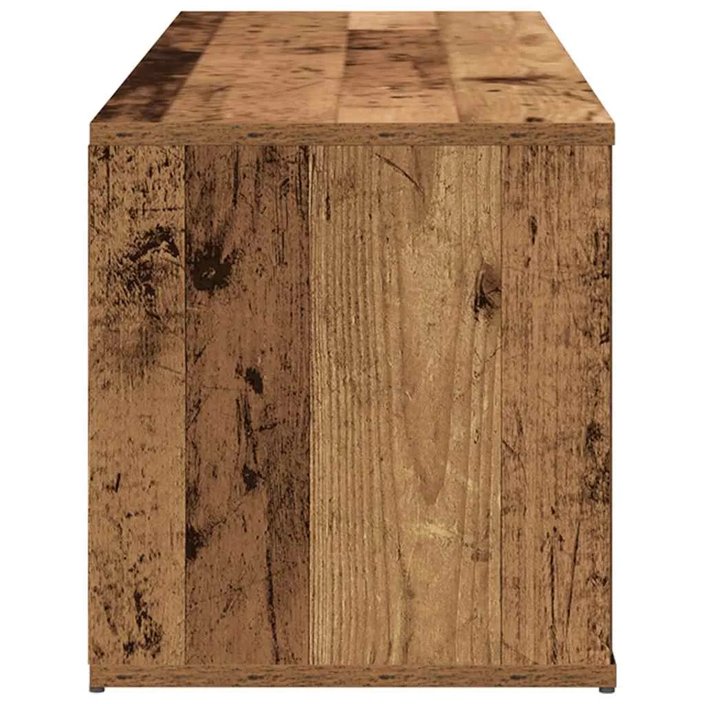 Meuble TV Moderne Effet Vieux Bois - 120 cm-Mon Meuble TV-Vieux bois-5