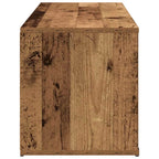 Meuble TV Moderne Effet Vieux Bois - 120 cm-Mon Meuble TV-Vieux bois-5