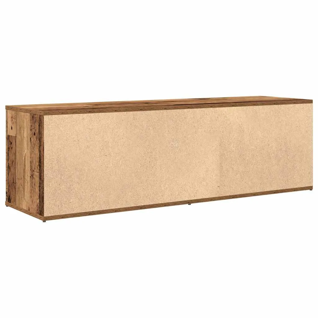 Meuble TV Moderne Effet Vieux Bois - 120 cm-Mon Meuble TV-Vieux bois-6