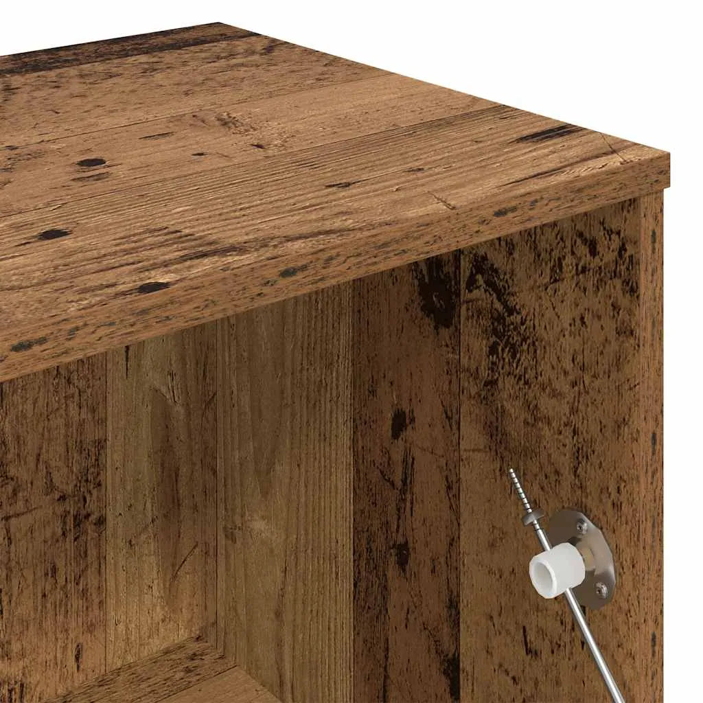 Meuble TV Moderne Effet Vieux Bois - 120 cm-Mon Meuble TV-Vieux bois-9