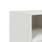 Meuble TV Moderne en Acier Blanc - 99 cm-Mon Meuble TV-Blanc-1-10