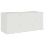 Meuble TV Moderne en Acier Blanc - 99 cm-Mon Meuble TV-Blanc-1-9