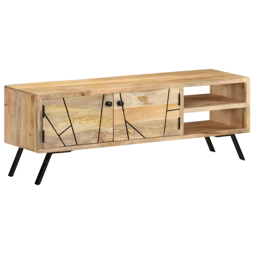 Meuble TV Moderne en Bois de Manguier - 110 cm-Mon Meuble TV-1