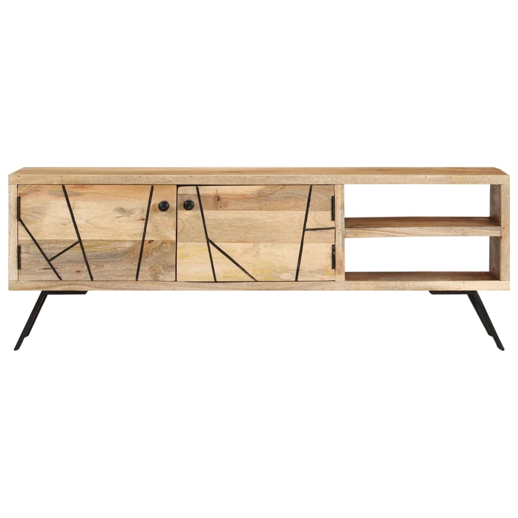 Meuble TV Moderne en Bois de Manguier - 110 cm-Mon Meuble TV-2